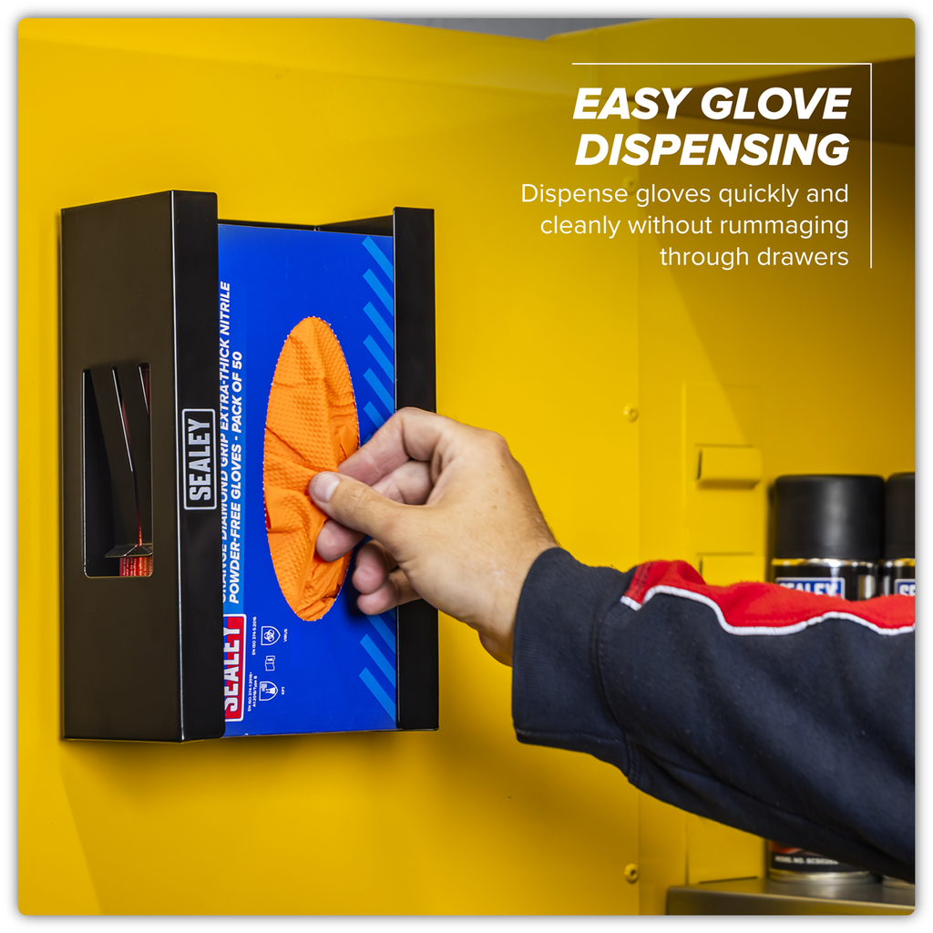 Magnetic Glove Dispenser - Black APGDB