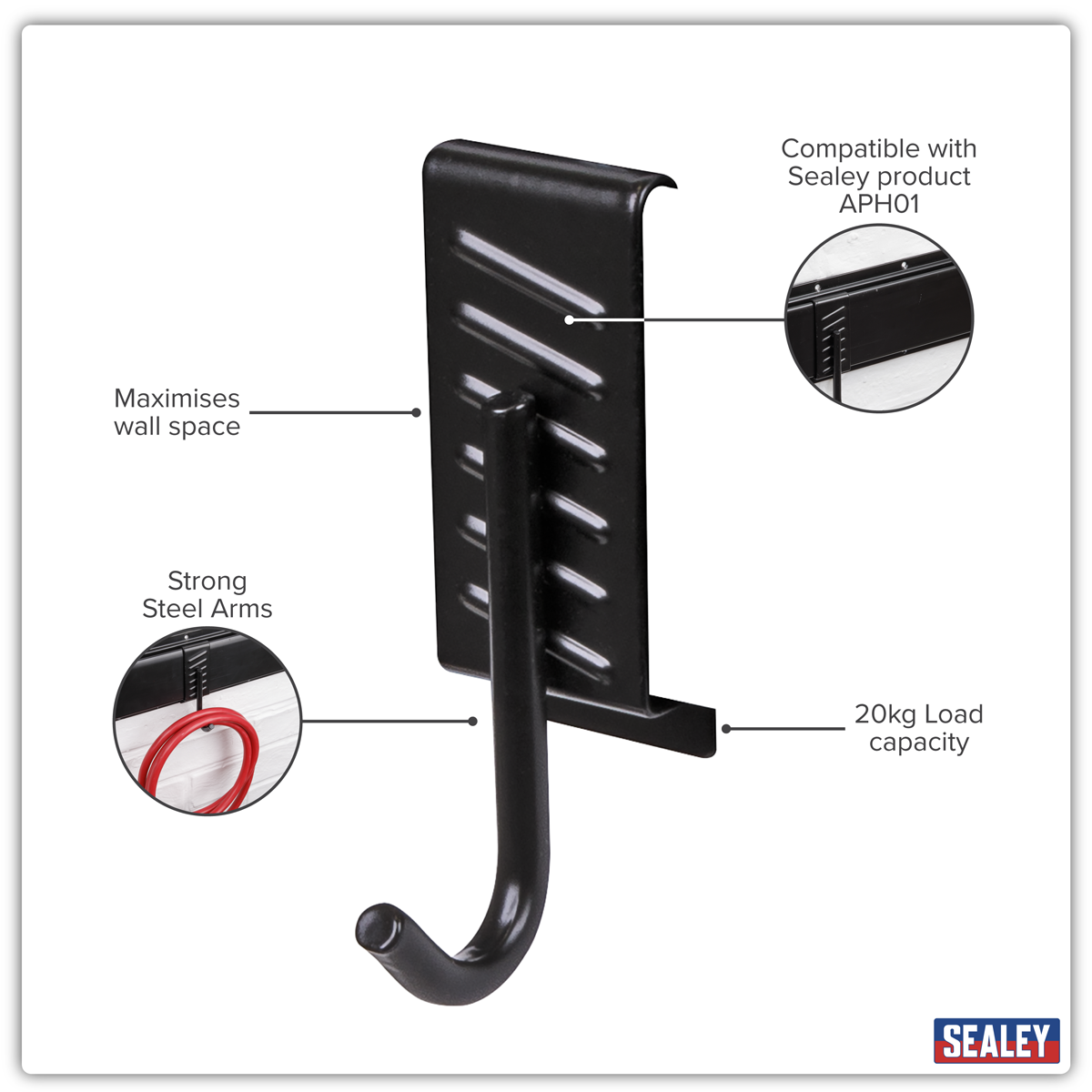 Single J Prong Storage Hook APH10