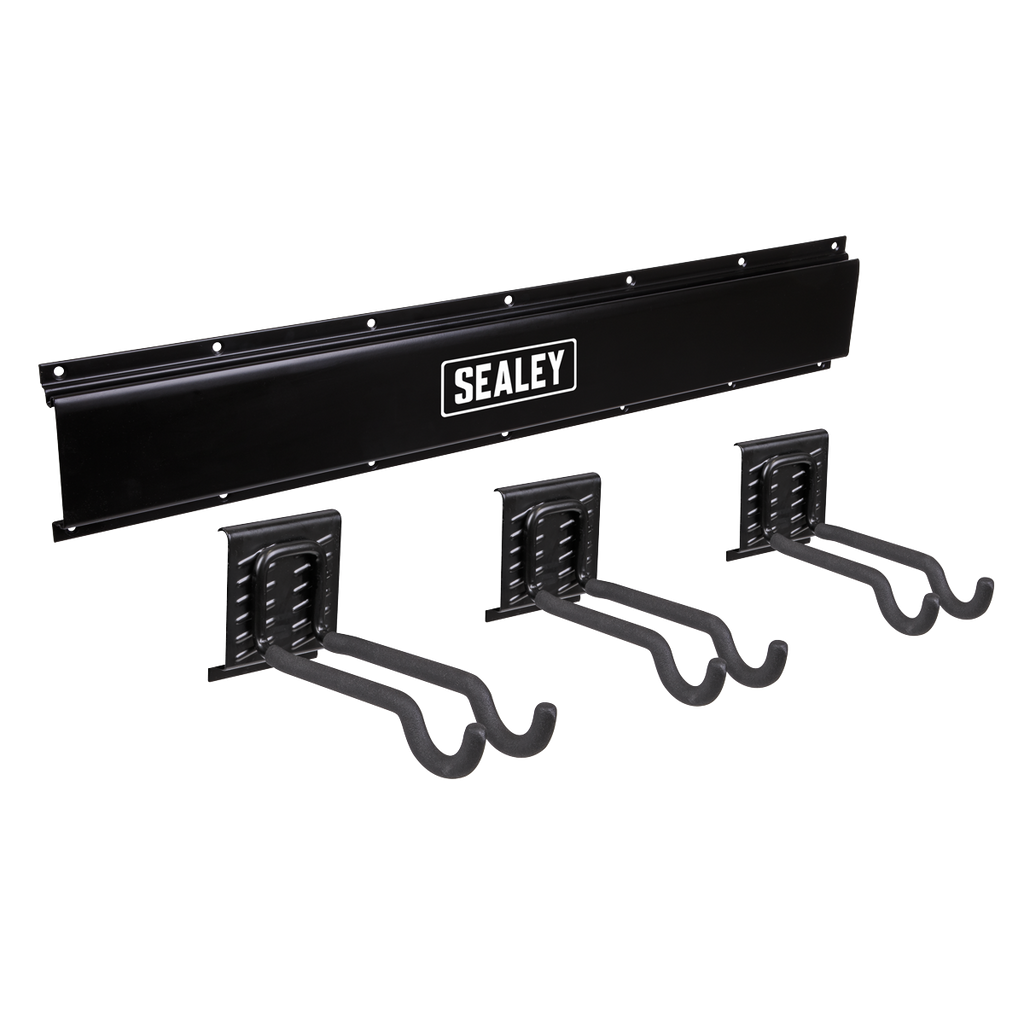 Wall Mounting Storage Rail with Sports Equipment Hooks APHKIT11