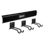 Wall Mounting Storage Rail with Sports Equipment Hooks APHKIT11