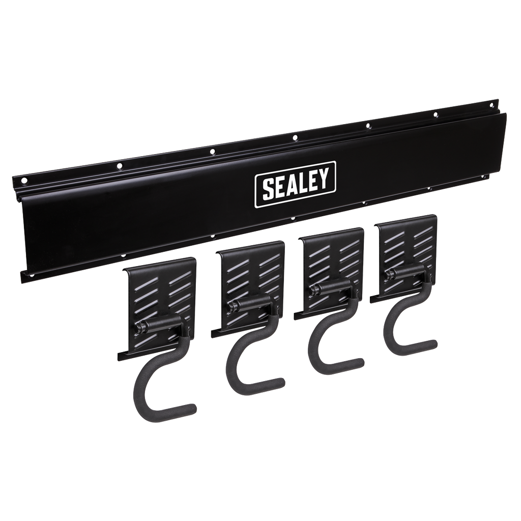Wall Mounting Storage Rail with 4 Hooks APHKIT5