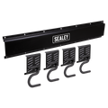 Wall Mounting Storage Rail with 4 Hooks APHKIT5