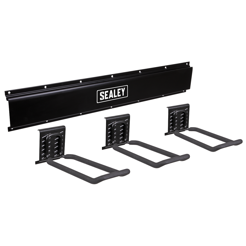 Wall Mounting Storage Rail with 3 Closed End Hooks APHKIT7