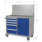 Industrial Mobile Workstation with 5 Drawers & 1 Shelf API1103A