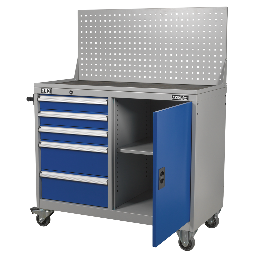 Industrial Mobile Workstation with 5 Drawers & 1 Shelf API1103A