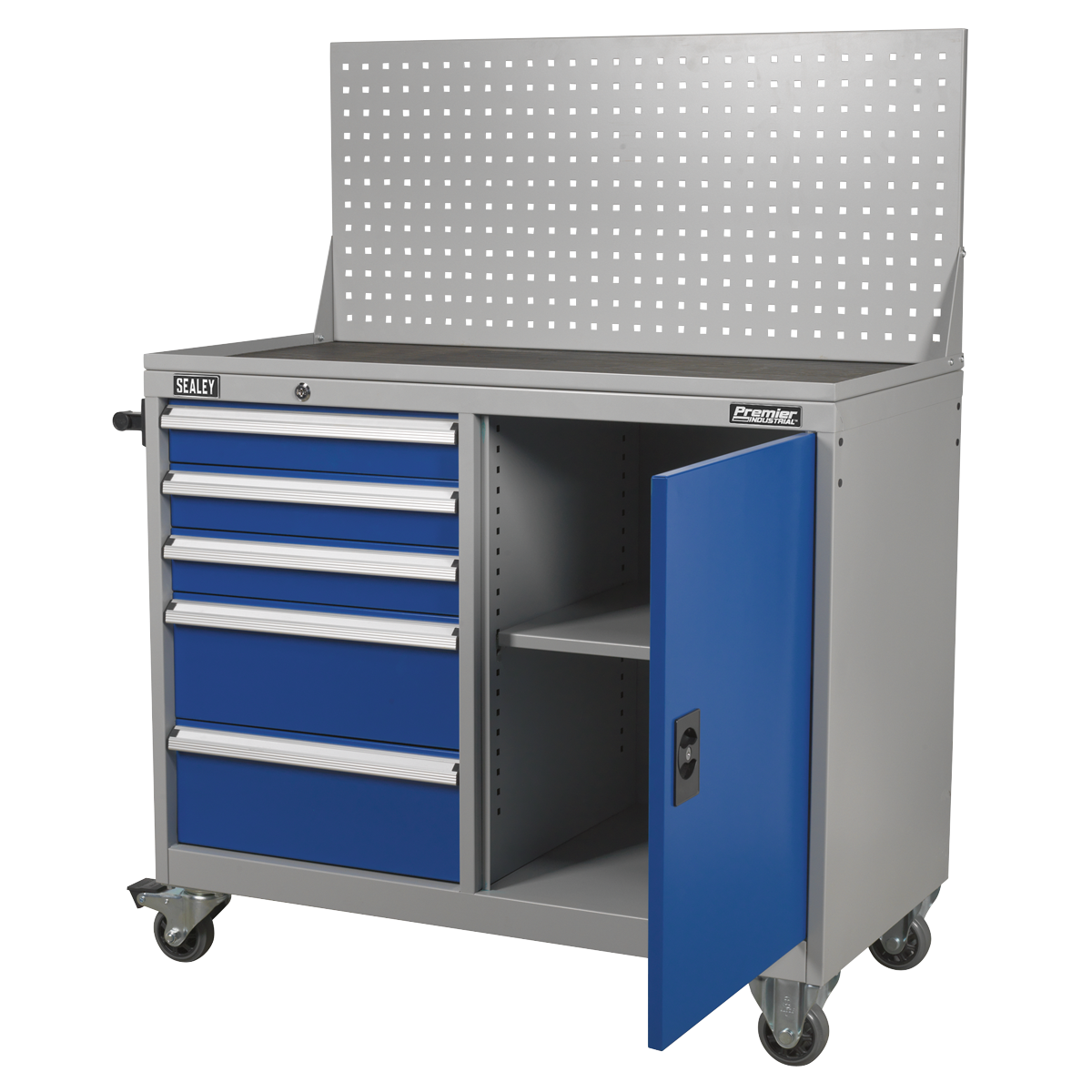 Industrial Mobile Workstation with 5 Drawers & 1 Shelf API1103A