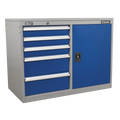 Industrial Cabinet/Workstation with 5 Drawers & 1 Shelf API1103B