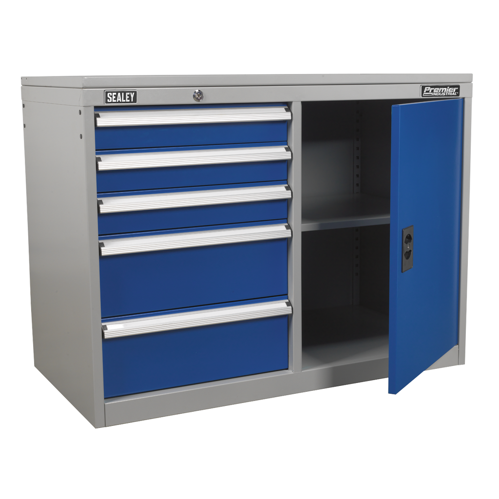 Industrial Cabinet/Workstation with 5 Drawers & 1 Shelf API1103B