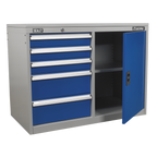 Industrial Cabinet/Workstation with 5 Drawers & 1 Shelf API1103B