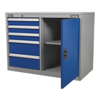 Industrial Cabinet/Workstation with 5 Drawers & 1 Shelf API1103B