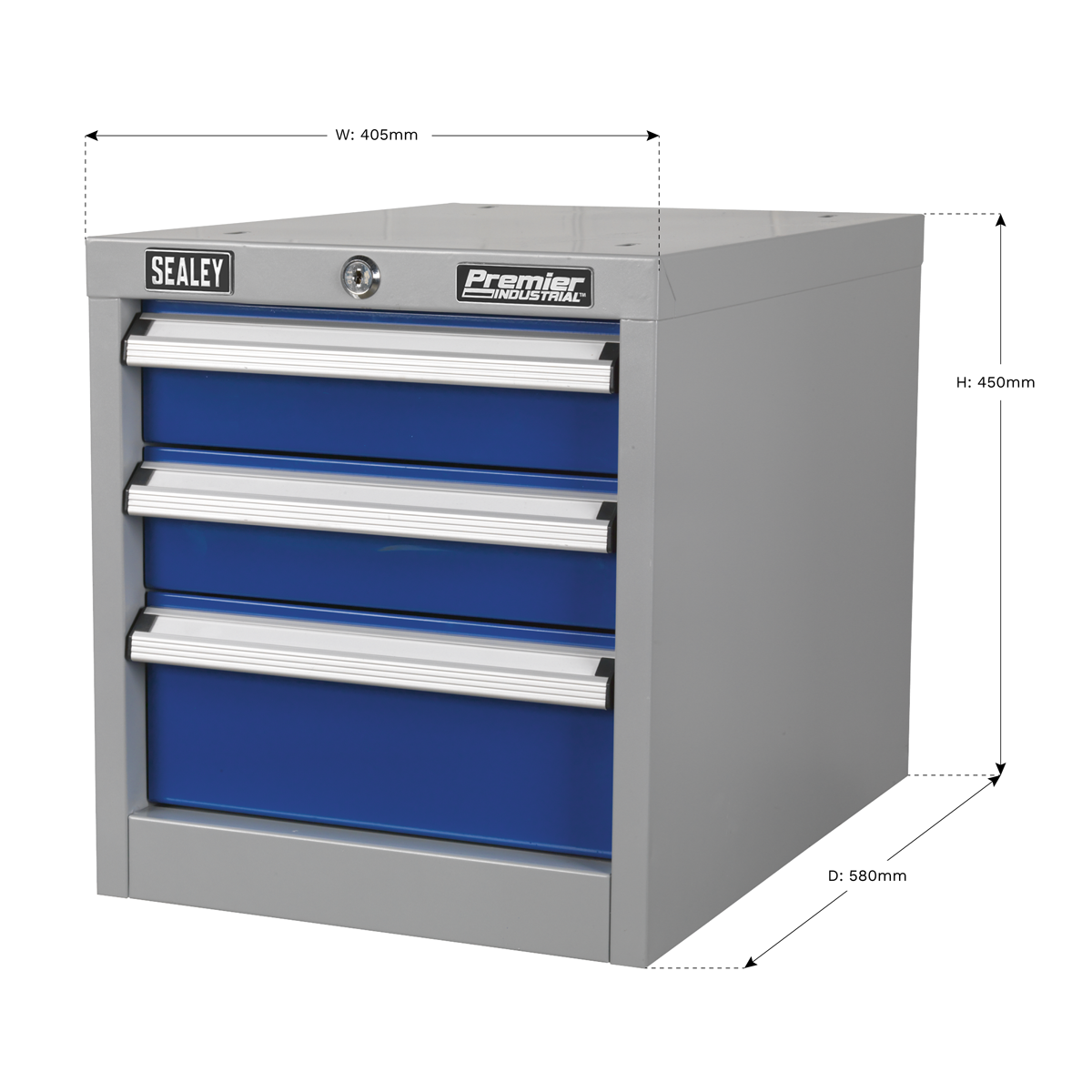 Industrial Triple Drawer Unit for API Series Workbenches API16