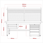 Complete Industrial Workstation & Cabinet Combo 1.8m API1800COMB02