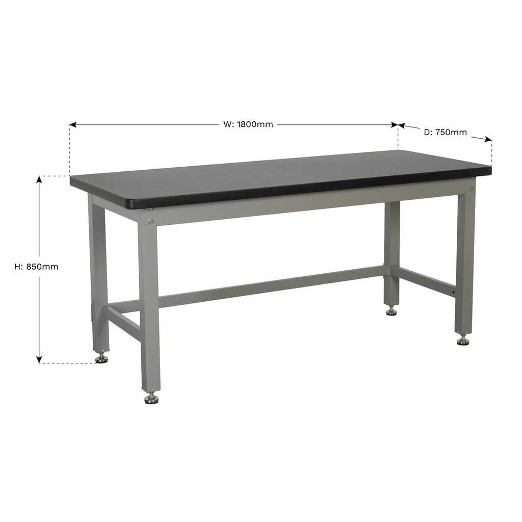Industrial Steel Workbench 1.8m API1800