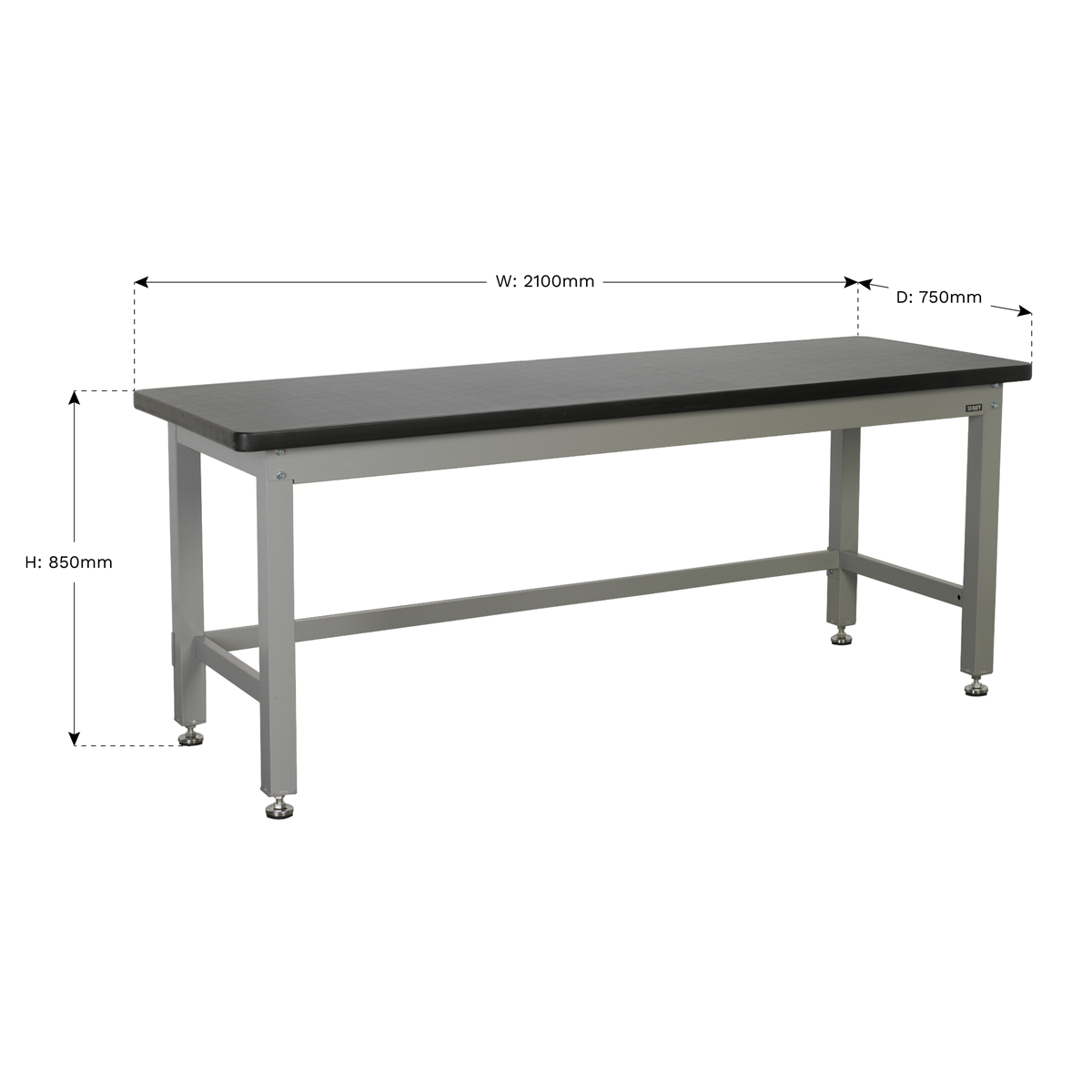 Industrial Steel Workbench 2.1m API2100