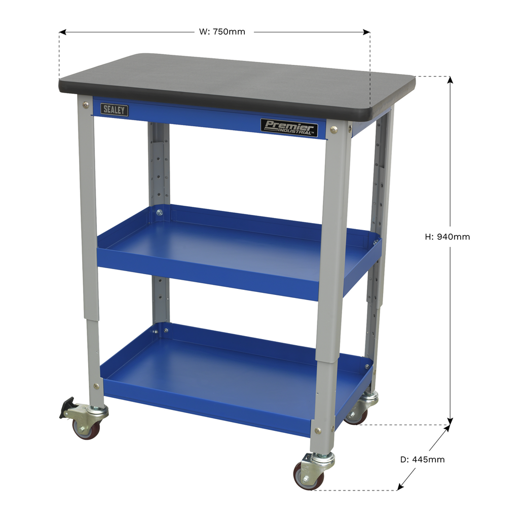 Industrial Workshop Trolley 3-Level API2103