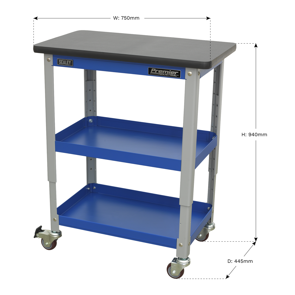 Industrial Workshop Trolley 3-Level API2103