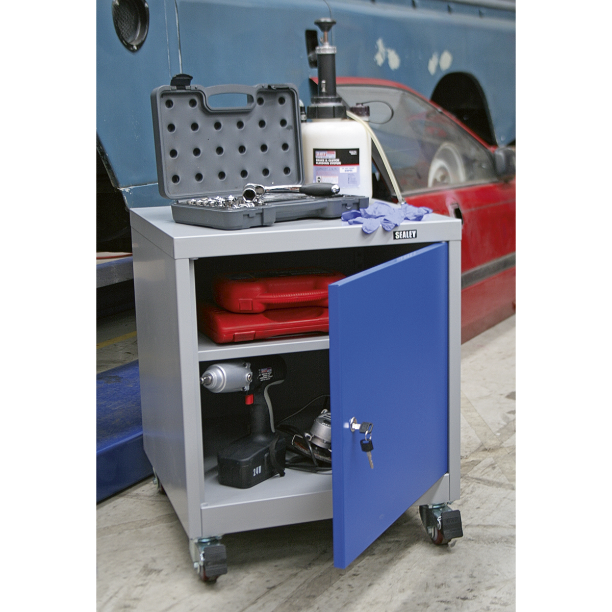 Mobile Industrial Cabinet with 1 Shelf API5659