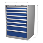 Industrial Cabinet 8 Drawer API7238