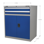 Industrial Cabinet with 2 Drawers & 1 Shelf API8810