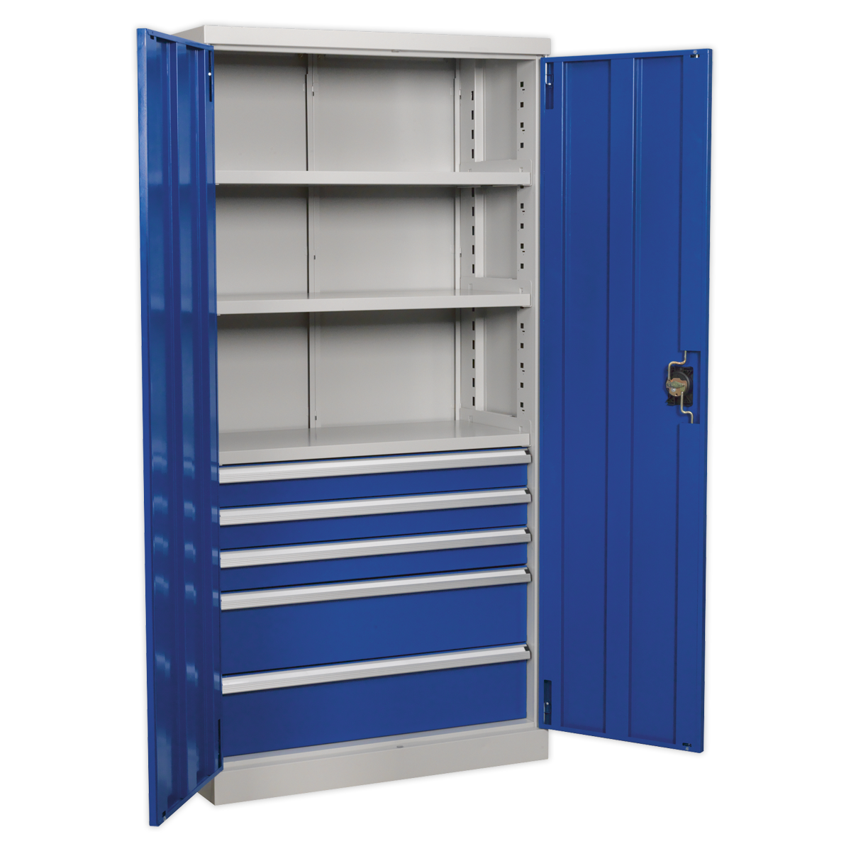 Industrial Cabinet with 5 Drawers & 3 Shelves 1800mm APICCOMBO5