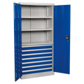 Industrial Cabinet with 7 Drawers & 3 Shelves 1800mm APICCOMBO7