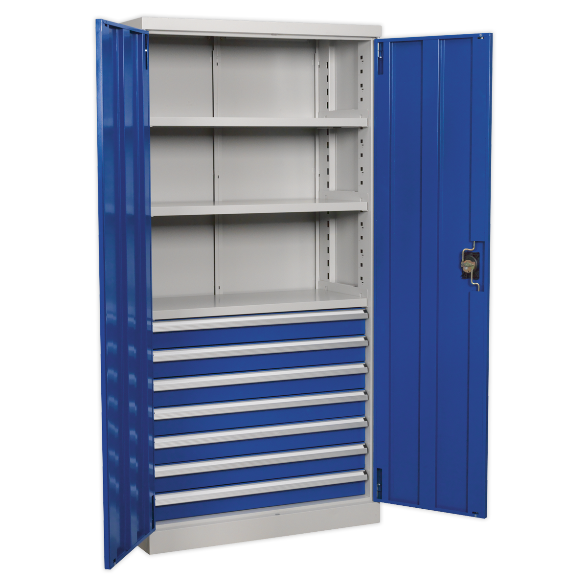 Industrial Cabinet with 7 Drawers & 3 Shelves 1800mm APICCOMBO7