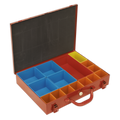 Metal Case with 15 Storage Bins APMC15