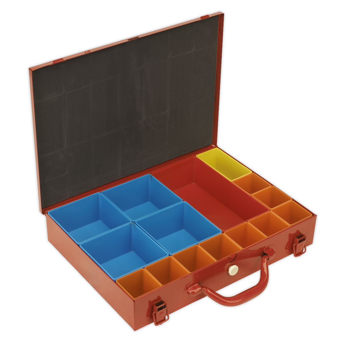 Metal Case with 15 Storage Bins APMC15
