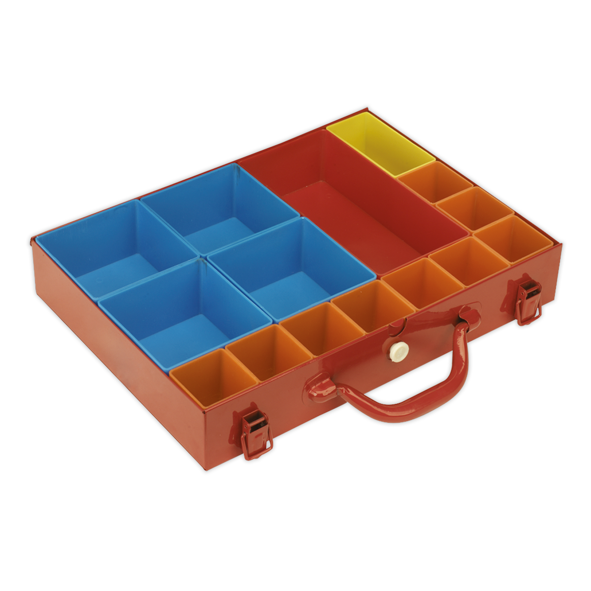 Metal Case with 15 Storage Bins APMC15
