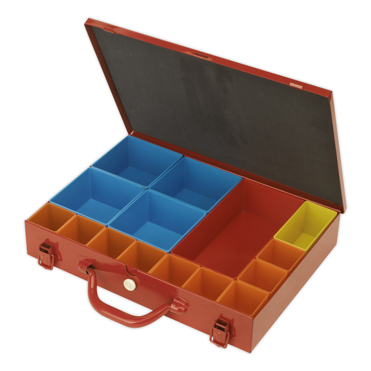 Metal Case with 15 Storage Bins APMC15