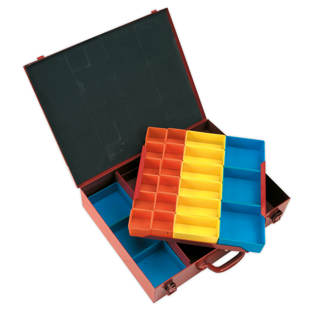 2-Layer Metal Case with 27 Storage Bins APMC27