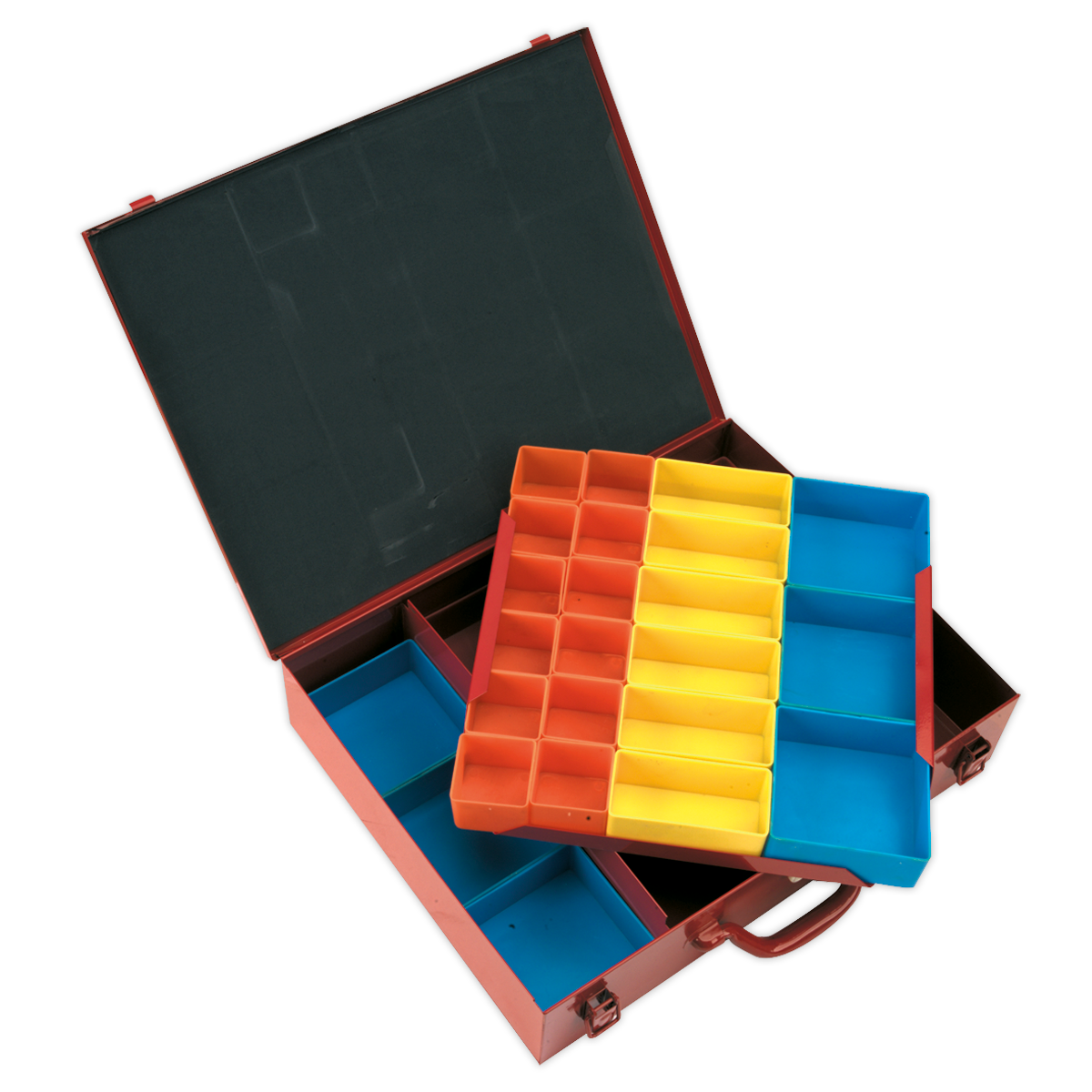 2-Layer Metal Case with 27 Storage Bins APMC27