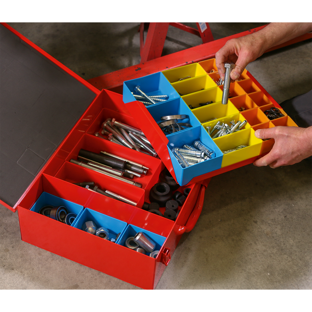 2-Layer Metal Case with 27 Storage Bins APMC27
