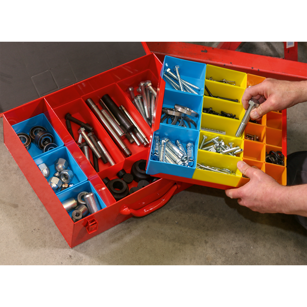 2-Layer Metal Case with 27 Storage Bins APMC27