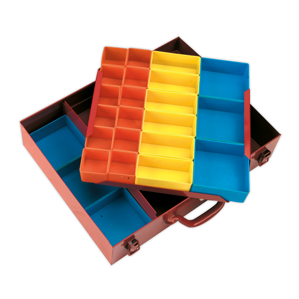 2-Layer Metal Case with 27 Storage Bins APMC27