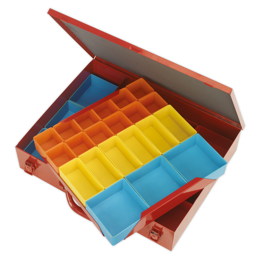 2-Layer Metal Case with 27 Storage Bins APMC27