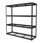 Heavy-Duty Modular Racking Unit with 4 Mesh Shelves 300kg Capacity Per Level APMR1