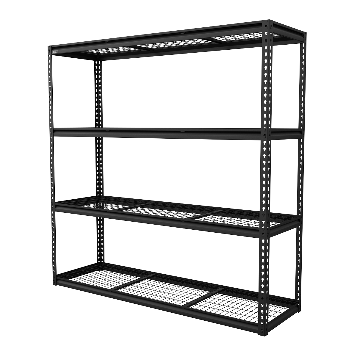 Heavy-Duty Modular Racking Unit with 4 Mesh Shelves 300kg Capacity Per Level APMR1