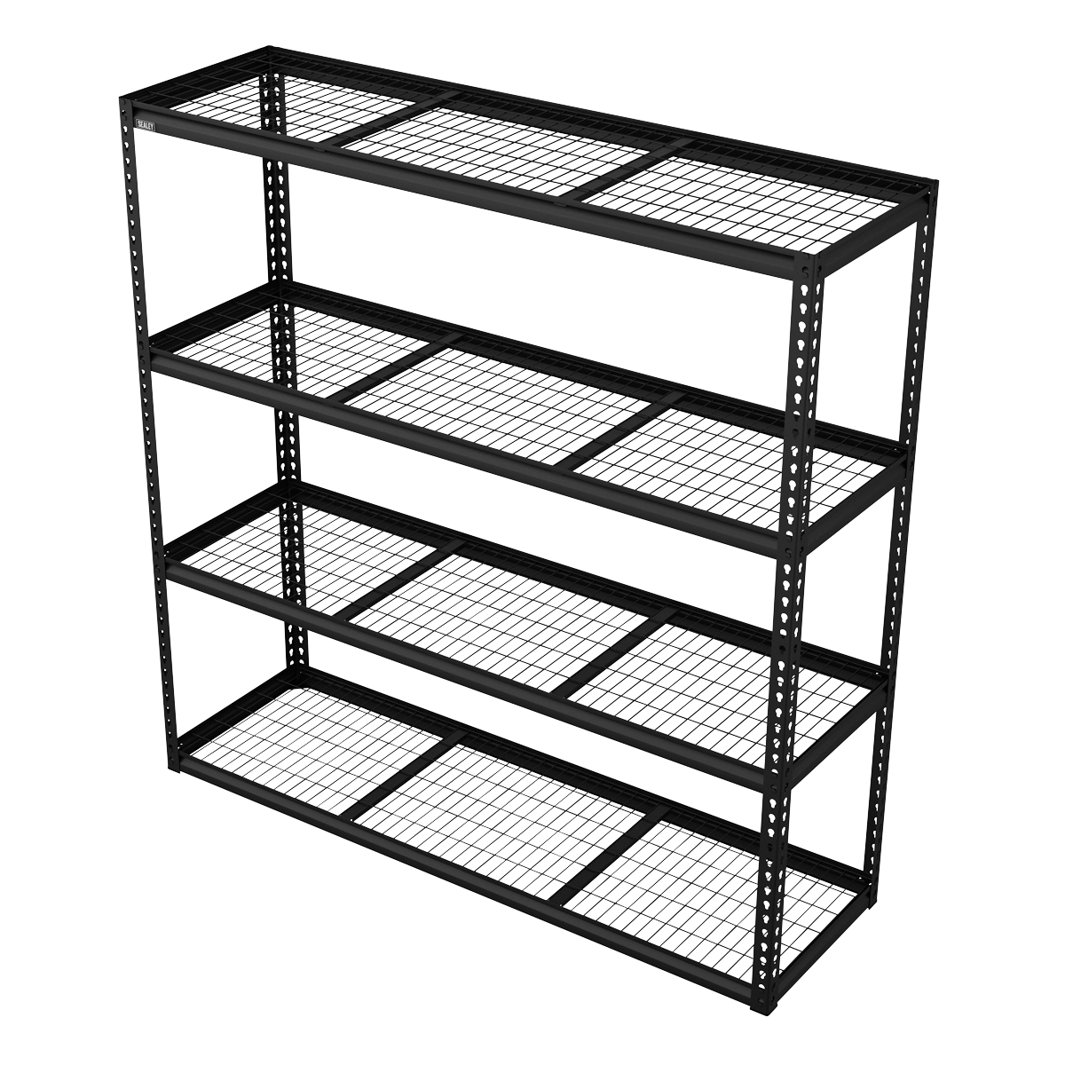 Heavy-Duty Modular Racking Unit with 4 Mesh Shelves 300kg Capacity Per Level APMR1
