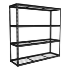 Heavy-Duty Modular Racking Unit with 4 Mesh Shelves 300kg Capacity Per Level APMR1