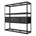 Heavy-Duty Modular 4-Tier Racking Kit with 3 Storage Units - 300kg Capacity Per Level APMRCOMBO1