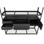 Heavy-Duty Modular 4-Tier Racking Kit with 3 Storage Units - 300kg Capacity Per Level APMRCOMBO1