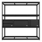 Heavy-Duty Modular 4-Tier Racking Kit with 3 Storage Units - 300kg Capacity Per Level APMRCOMBO1