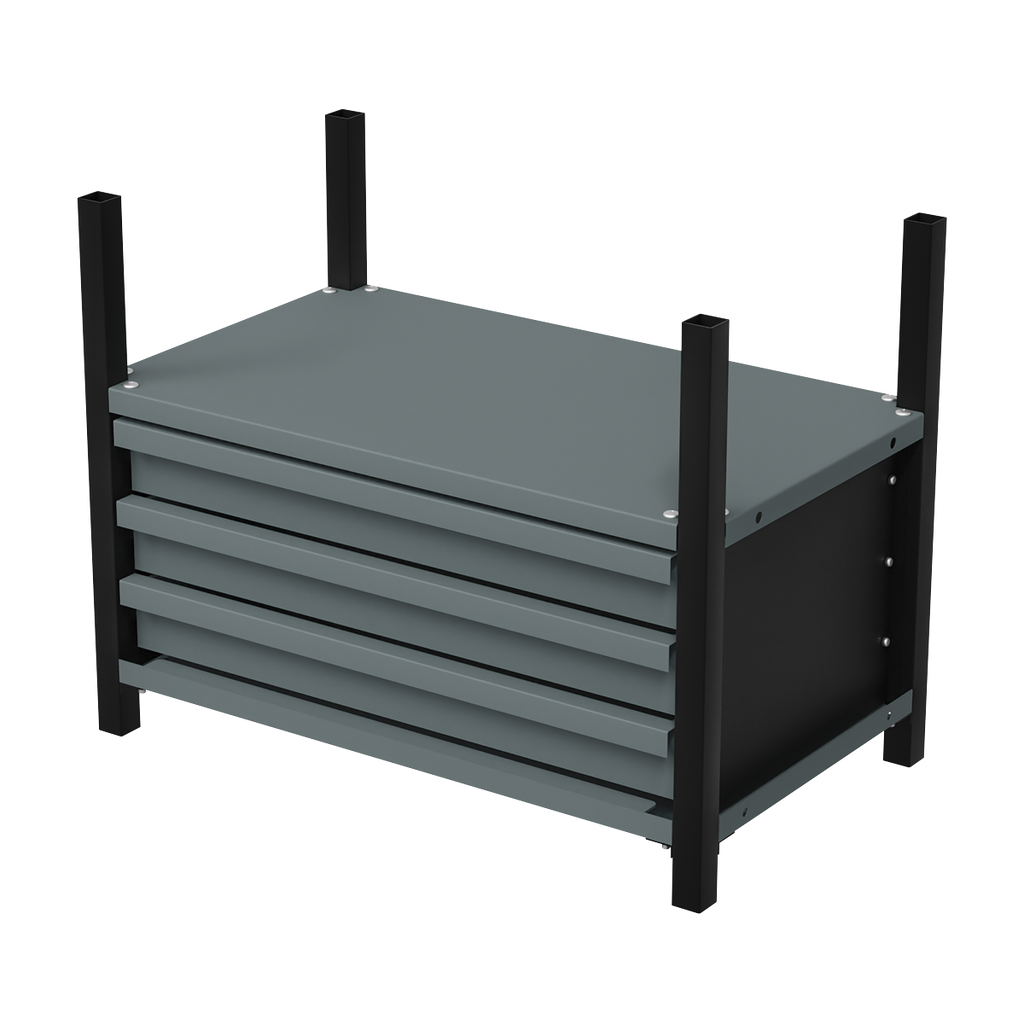Modular Storage Mid Unit 3 Drawer & 1 Shelf 580mm APMRM2