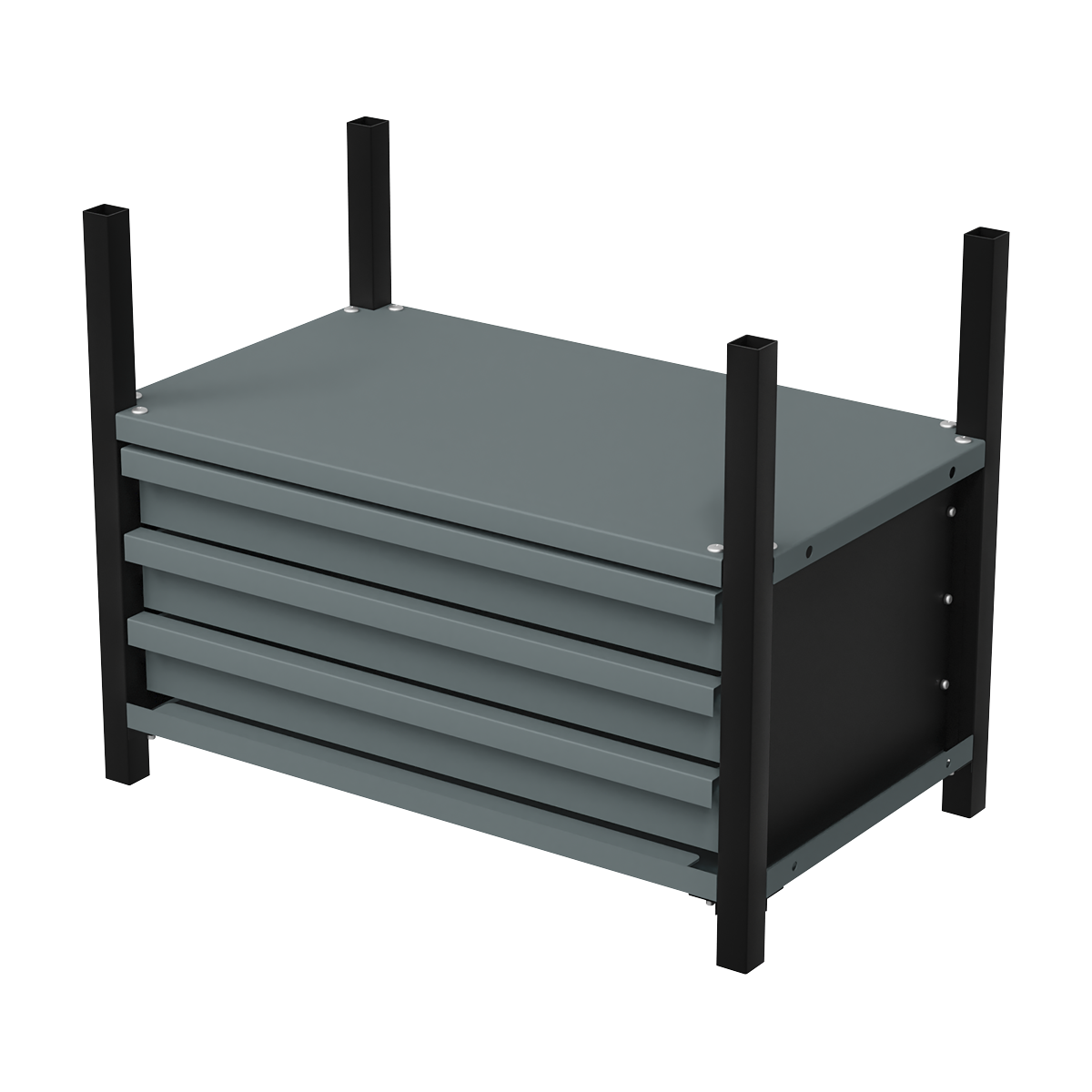 Modular Storage Mid Unit 3 Drawer & 1 Shelf 580mm APMRM2