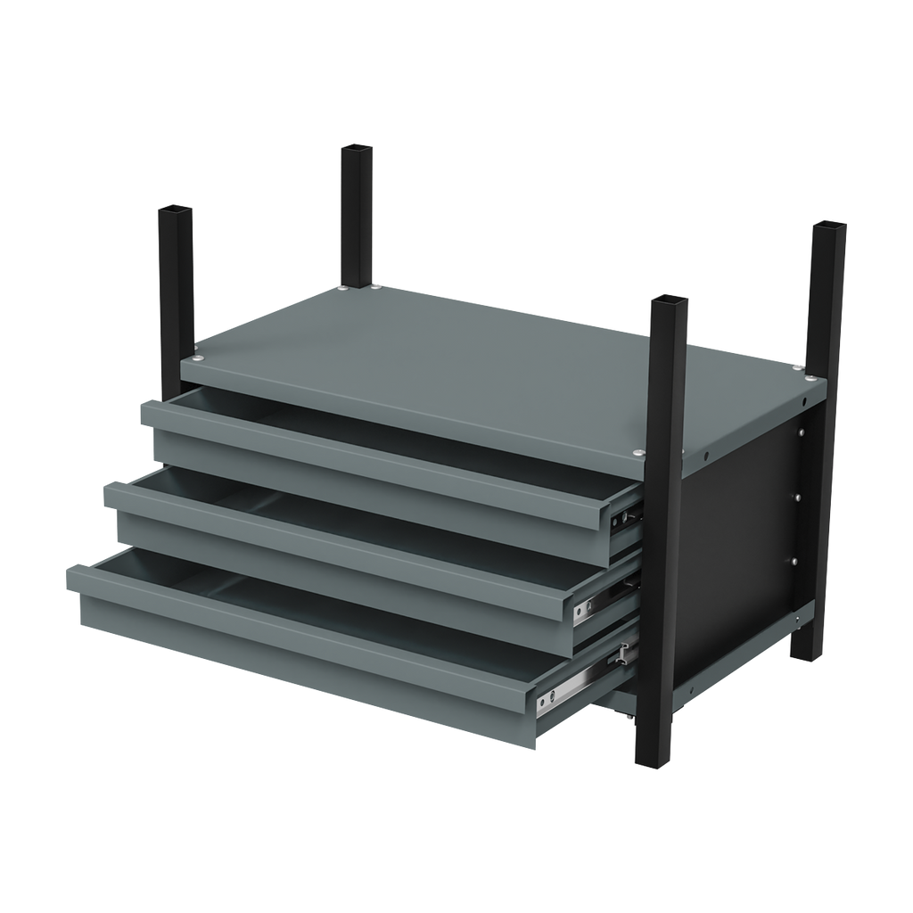 Modular Storage Mid Unit 3 Drawer & 1 Shelf 580mm APMRM2