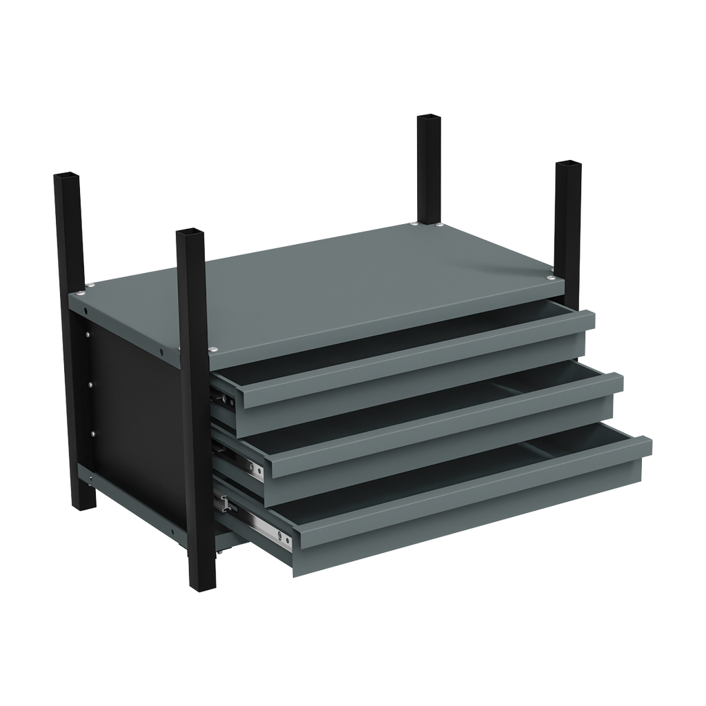 Modular Storage Mid Unit 3 Drawer & 1 Shelf 580mm APMRM2