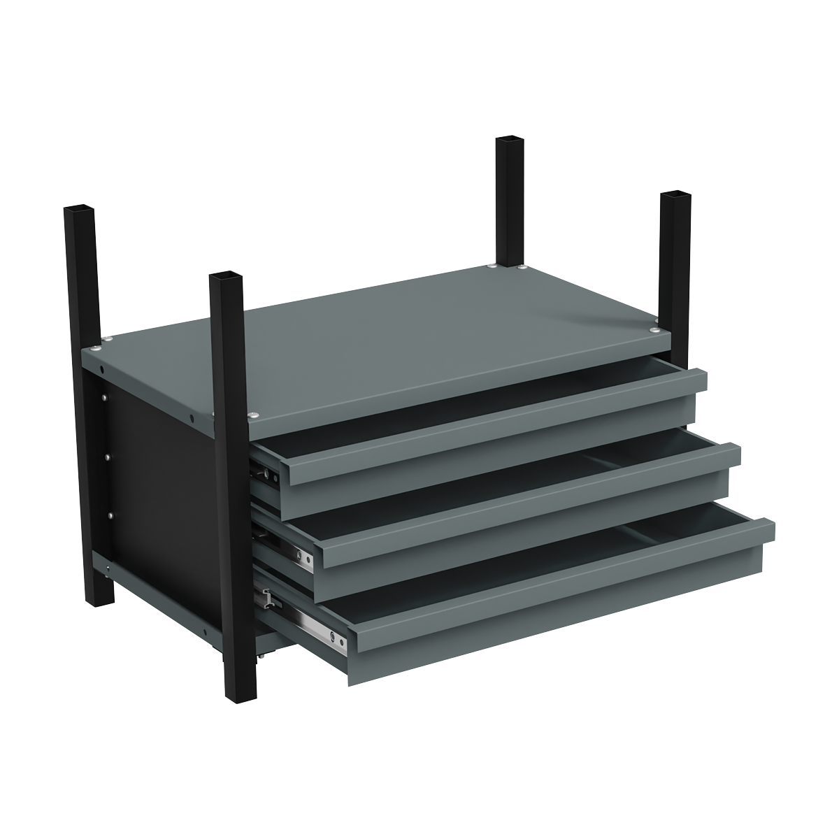 Modular Storage Mid Unit 3 Drawer & 1 Shelf 580mm APMRM2