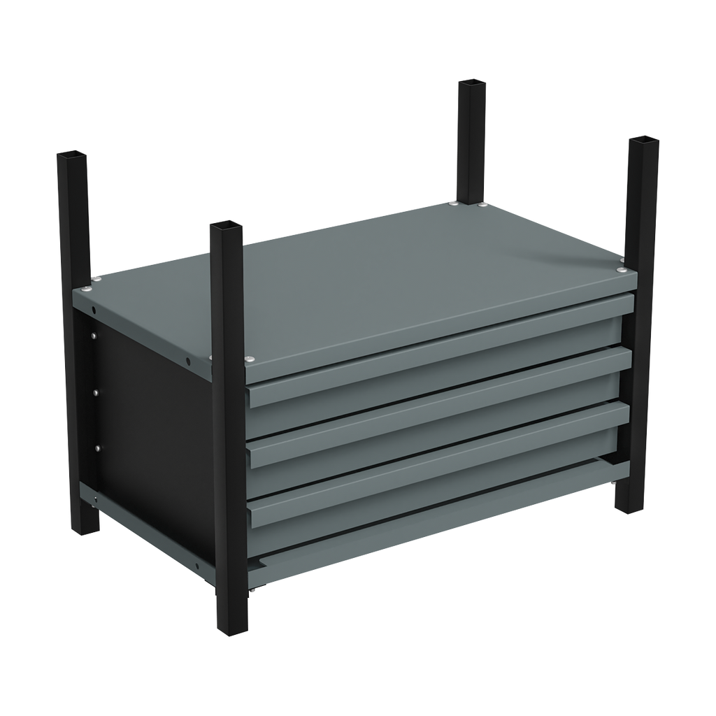 Modular Storage Mid Unit 3 Drawer & 1 Shelf 580mm APMRM2