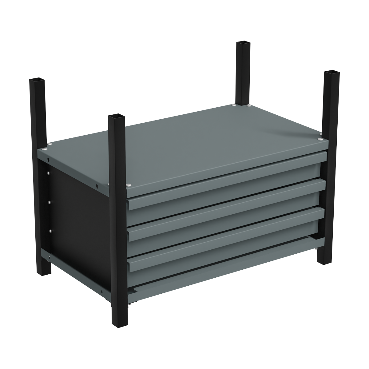 Modular Storage Mid Unit 3 Drawer & 1 Shelf 580mm APMRM2